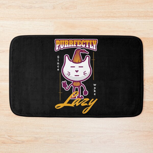 Item preview, Purrfectly Lazy Sleepy Cartoon Cat designed and sold by Matastuffmerch.