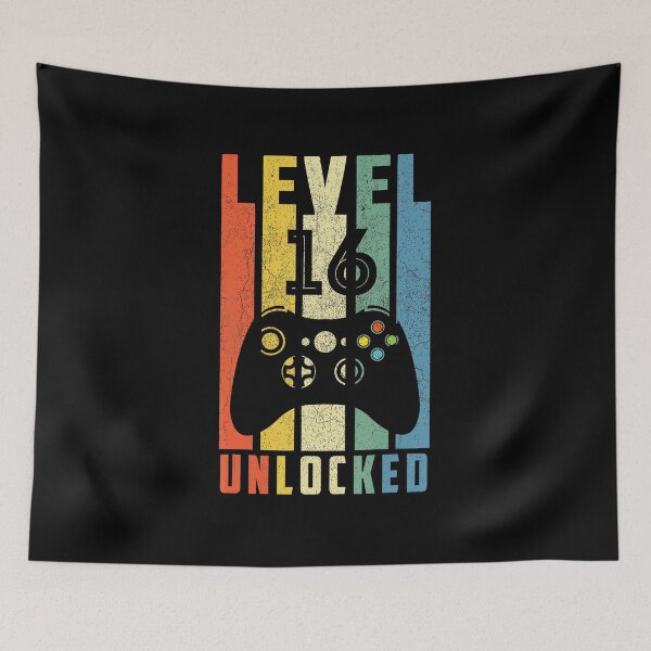 Item preview, Level 16 Unlocked Retro Gamer Birthday for Teenage Gaming Fans designed and sold by FGTV2021.