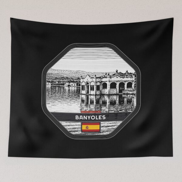 Item preview, Banyoles Spain Linocut Style  designed and sold by Thistle-TShop.