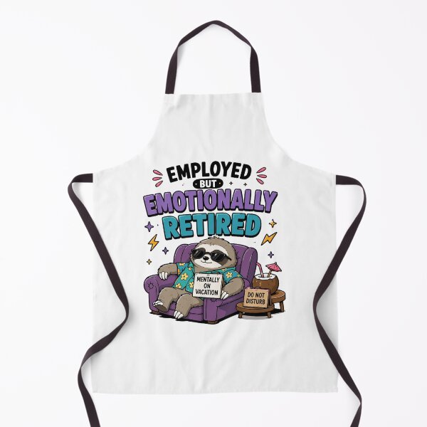Item preview, Employed But Emotionally Retired Funny Burnout Humor designed and sold by Gift Phrase Studio.