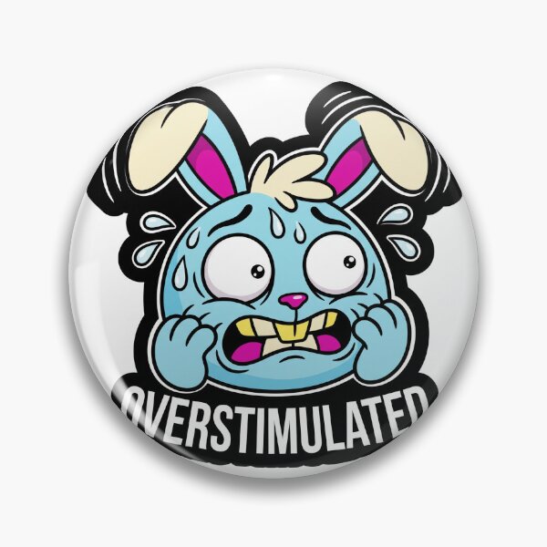 Item preview, Overstimulated Bunny Sticker Bunny designed and sold by luiz1213.