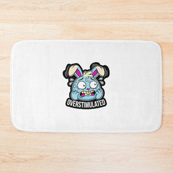 Item preview, Overstimulated Bunny Sticker Bunny designed and sold by luiz1213.