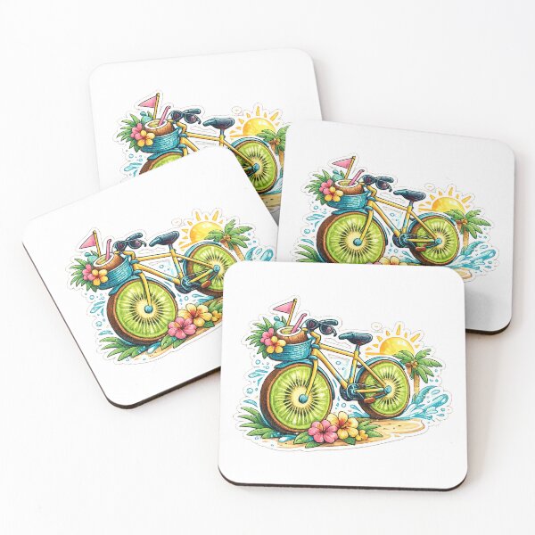Item preview, kiwi bicycle fruit Summer Beach designed and sold by QuiteOrbit.