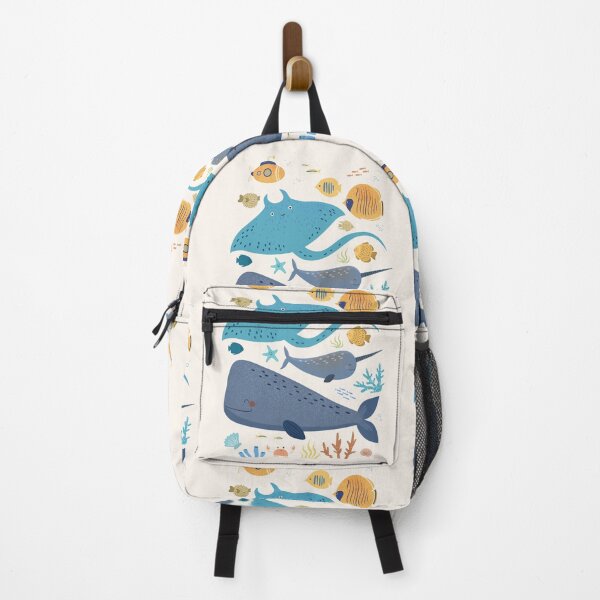 Item preview, Cute Ocean Creatures Print - Underwater Nursery Wall Art designed and sold by SurfolioPrints.