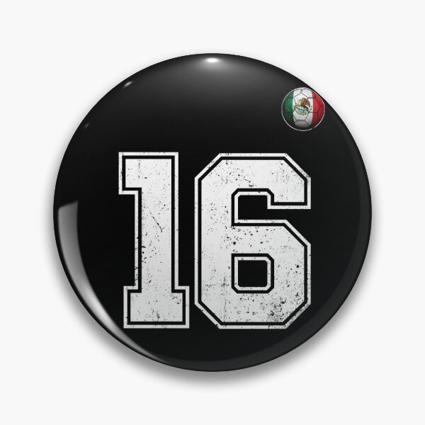 Item preview, Number 16 Mexico Flag Football Fan designed and sold by BernoNickel.