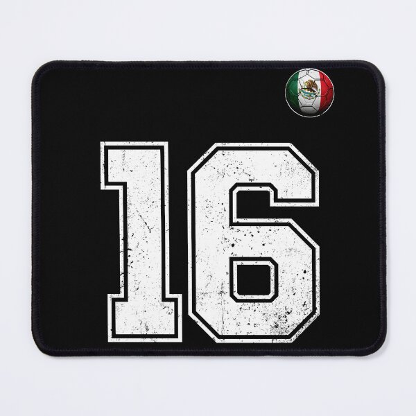 Item preview, Number 16 Mexico Flag Football Fan designed and sold by BernoNickel.