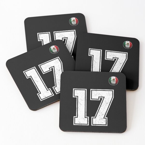 Item preview, Number 17 Mexico Flag Football Fan designed and sold by BernoNickel.