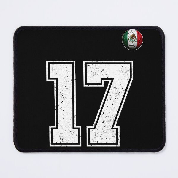 Item preview, Number 17 Mexico Flag Football Fan designed and sold by BernoNickel.