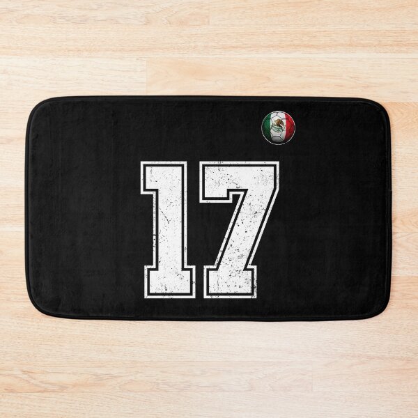 Item preview, Number 17 Mexico Flag Football Fan designed and sold by BernoNickel.