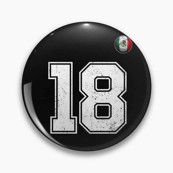Item preview, Number 18 Mexico Flag Football Fan designed and sold by BernoNickel.