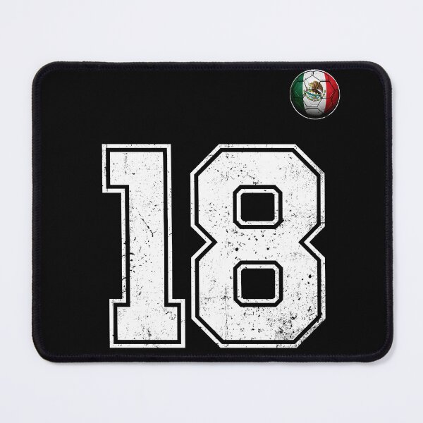 Item preview, Number 18 Mexico Flag Football Fan designed and sold by BernoNickel.