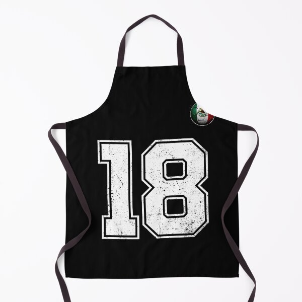 Item preview, Number 18 Mexico Flag Football Fan designed and sold by BernoNickel.