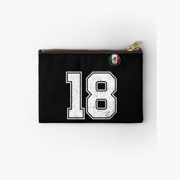 Item preview, Number 18 Mexico Flag Football Fan designed and sold by BernoNickel.