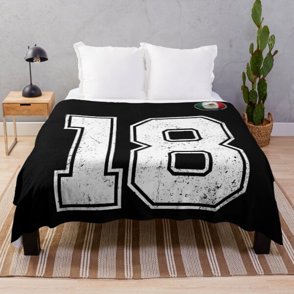 Item preview, Number 18 Mexico Flag Football Fan designed and sold by BernoNickel.