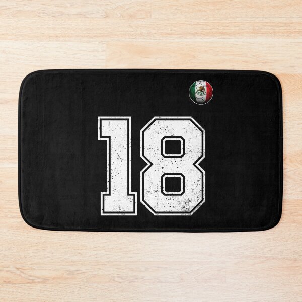 Item preview, Number 18 Mexico Flag Football Fan designed and sold by BernoNickel.
