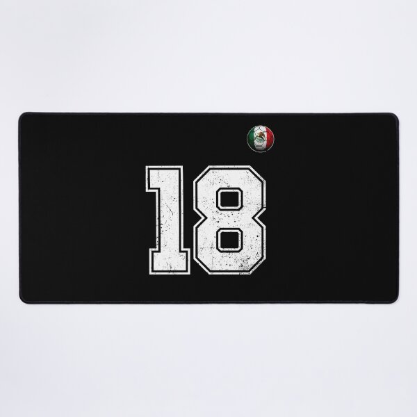 Item preview, Number 18 Mexico Flag Football Fan designed and sold by BernoNickel.