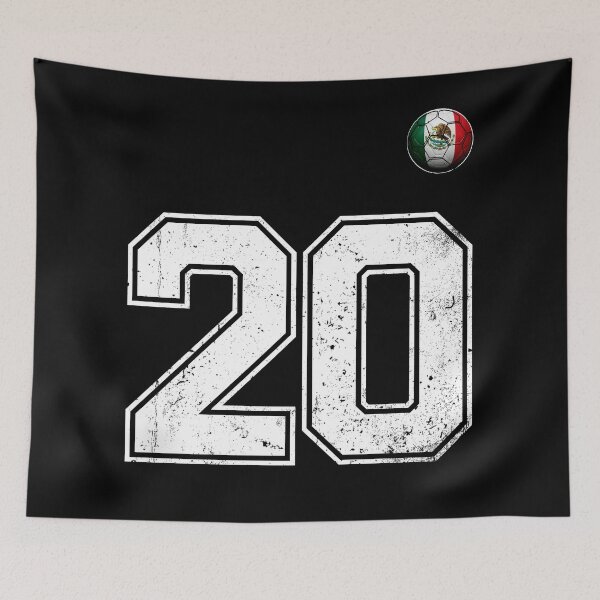 Item preview, Number 20 Mexico Flag Football Fan designed and sold by BernoNickel.