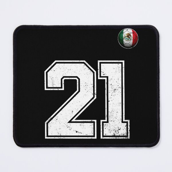 Item preview, Number 21 Mexico Flag Football Fan designed and sold by BernoNickel.