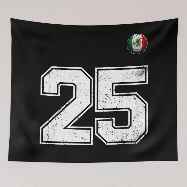 Item preview, Number 25 Mexico Flag Football Fan designed and sold by BernoNickel.