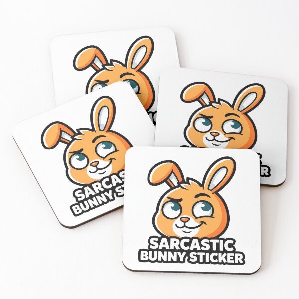 Item preview, Sarcastic Bunny Sticker Bunny designed and sold by luiz1213.
