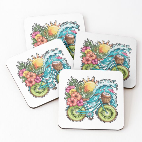 Item preview, Tropical Kiwi Bicycle Summer Beach designed and sold by QuiteOrbit.