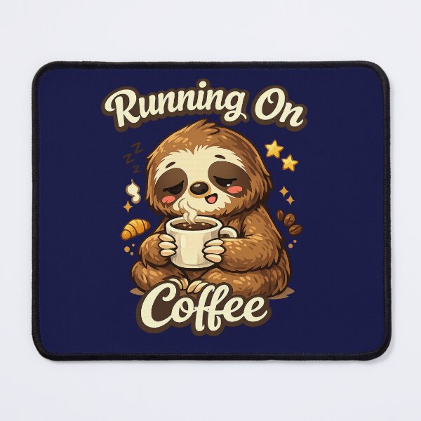 Item preview, Running On Coffee Sloth T-Shirt – Cute Sleepy Sloth Coffee Lover Cartoon Design for T-Shirt, Sticker, iPhone case, mug, bag designed and sold by ArtByTripti.