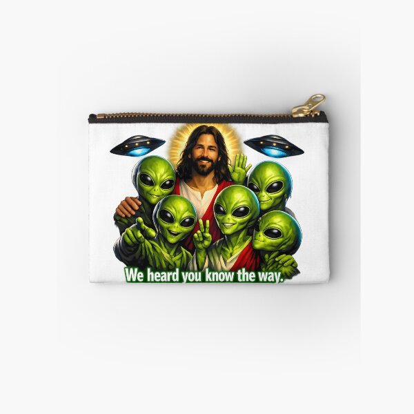 Item preview, We Heard You Know the Way — Jesus and the Aliens designed and sold by ChaoticVibe22.