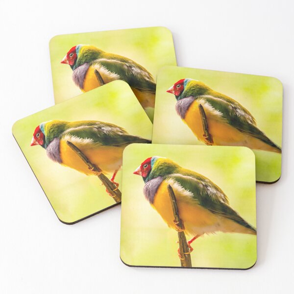 Item preview, Gouldian Finch Portrait | Vibrant Rainbow Wildlife, Native Australian Bird Art designed and sold by Ross.A.Campbell.