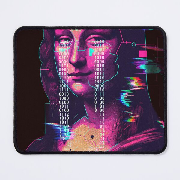 Item preview, Cyber Mona Lisa: Matrix Data Rain Glitch designed and sold by A E S T H E T A T A G.