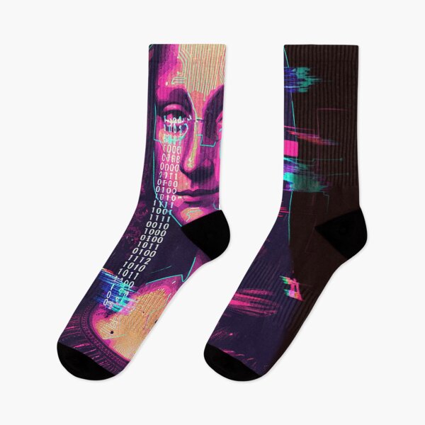 Item preview, Cyber Mona Lisa: Matrix Data Rain Glitch designed and sold by A E S T H E T A T A G.