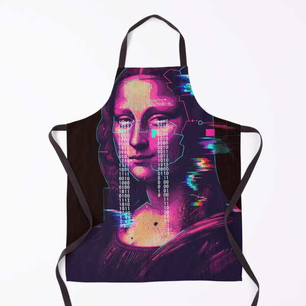 Item preview, Cyber Mona Lisa: Matrix Data Rain Glitch designed and sold by A E S T H E T A T A G.