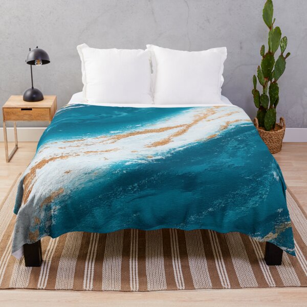Item preview, Modern Coastal Abstract Teal Surfing Wave designed and sold by TheSlowShore.