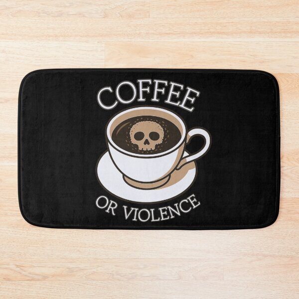 Item preview, coffee or violence simple classic design designed and sold by OldSkullDesigns.