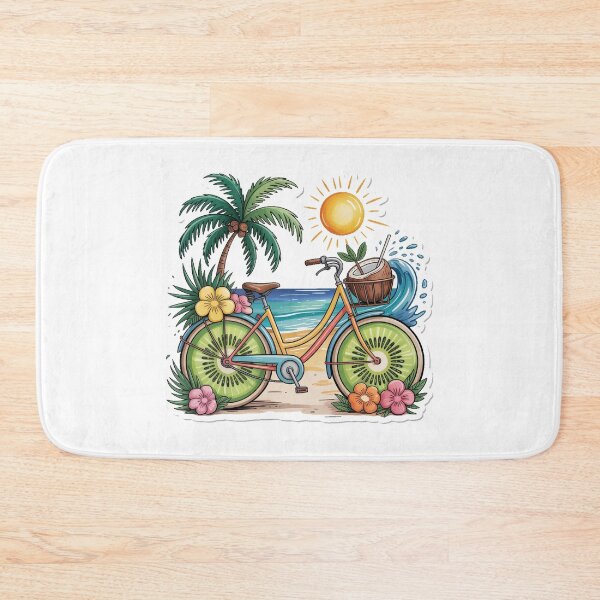Item preview, Cute Summer Bike With Kiwi Wheels designed and sold by QuiteOrbit.