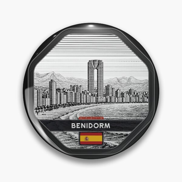 Item preview, Benidorm Spain Linocut Style  designed and sold by Thistle-TShop.