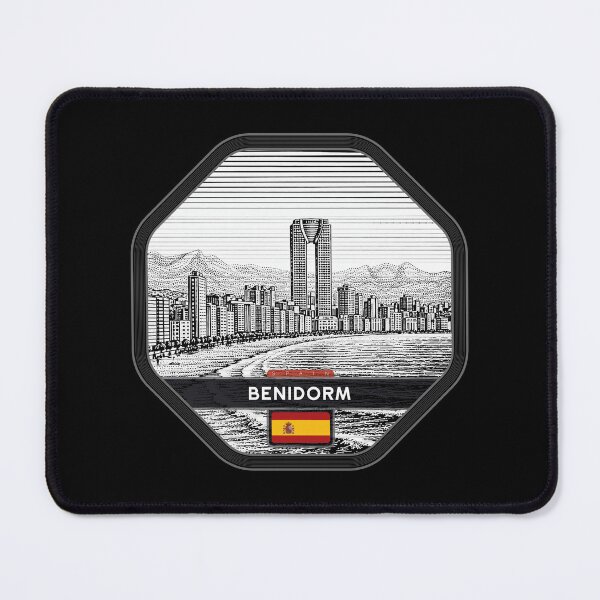 Item preview, Benidorm Spain Linocut Style  designed and sold by Thistle-TShop.