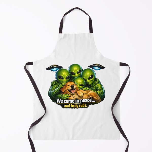 Item preview, We Come in Peace… and Belly Rubs — Alien Dog Lovers Design designed and sold by ChaoticVibe22.
