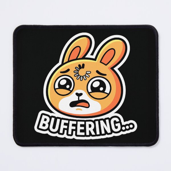 Item preview, Loading Bunny Sticker Bunny designed and sold by luiz1213.