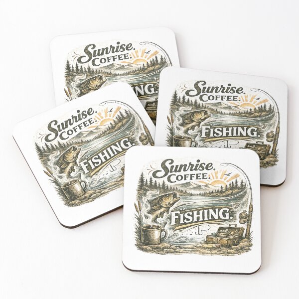 Item preview, Sunrise. Coffee. Fishing. – Vintage Fishing Morning Design designed and sold by Digal92.