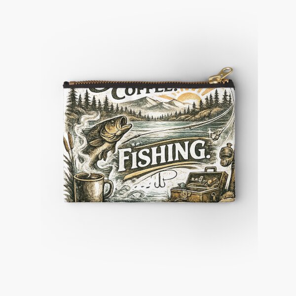 Artikelvorschau, Sunrise. Coffee. Fishing. – Vintage Fishing Morning Design entworfen und verkauft von Digal92.