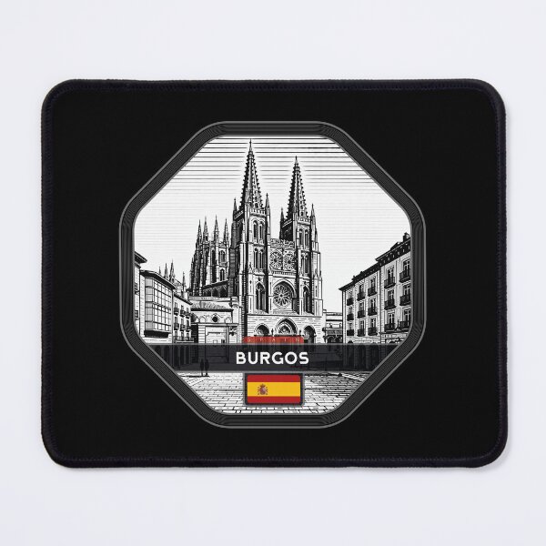 Item preview, Burgos Spain Linocut Style designed and sold by Thistle-TShop.