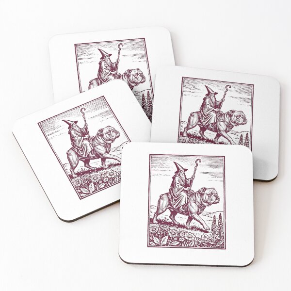 Item preview, Wizard Riding Bulldog Illustration designed and sold by Colorful-Garden.