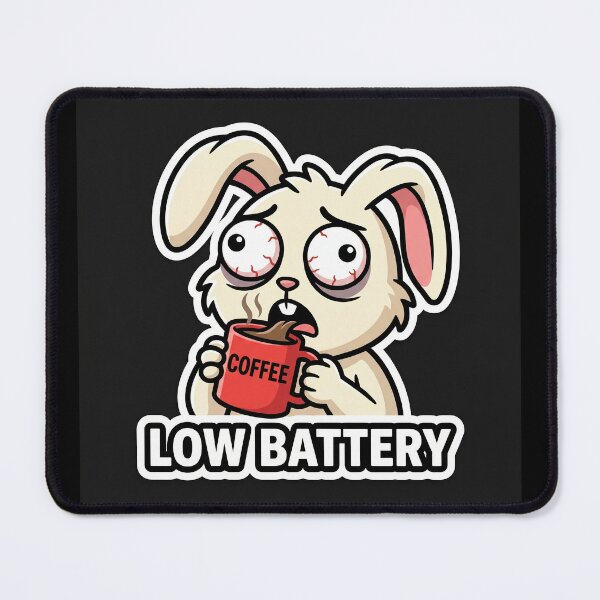 Item preview, Coffee-fueled Burnout Bunny Bunny designed and sold by luiz1213.