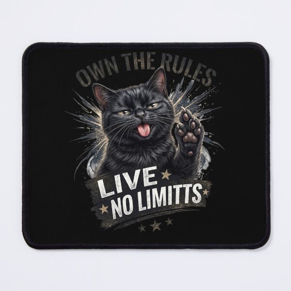 Item preview, Edgy Black Cat Live No Limits Art designed and sold by CrystalMineArts.