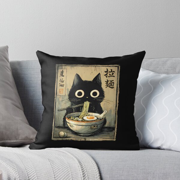 Item preview, Kawaii Ramen Cat Retro Japanese Noodles Artwork designed and sold by NonBuyingData.