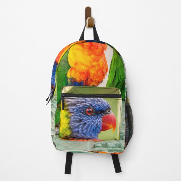 Item preview, A Pair of Rainbow Lorikeets | Vibrant Native Australian Parrots Wildlife Bird Art designed and sold by Ross.A.Campbell.
