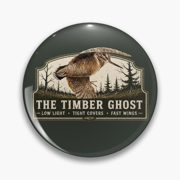 Item preview, The Timber Ghost Woodcock Hunting Emblem designed and sold by TammyHunterArt.