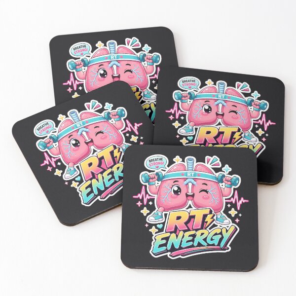 Item preview, RT ENERGY Kawaii Respiratory Therapist Lungs Mascot Sticker | Cute RT Workout Cartoon Nurse Gift designed and sold by ClinicalHubs.