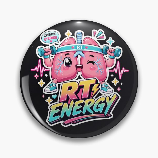 Item preview, RT ENERGY Kawaii Respiratory Therapist Lungs Mascot Sticker | Cute RT Workout Cartoon Nurse Gift designed and sold by ClinicalHubs.