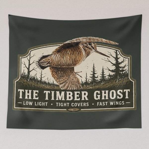 Item preview, The Timber Ghost Woodcock Hunting Emblem designed and sold by TammyHunterArt.